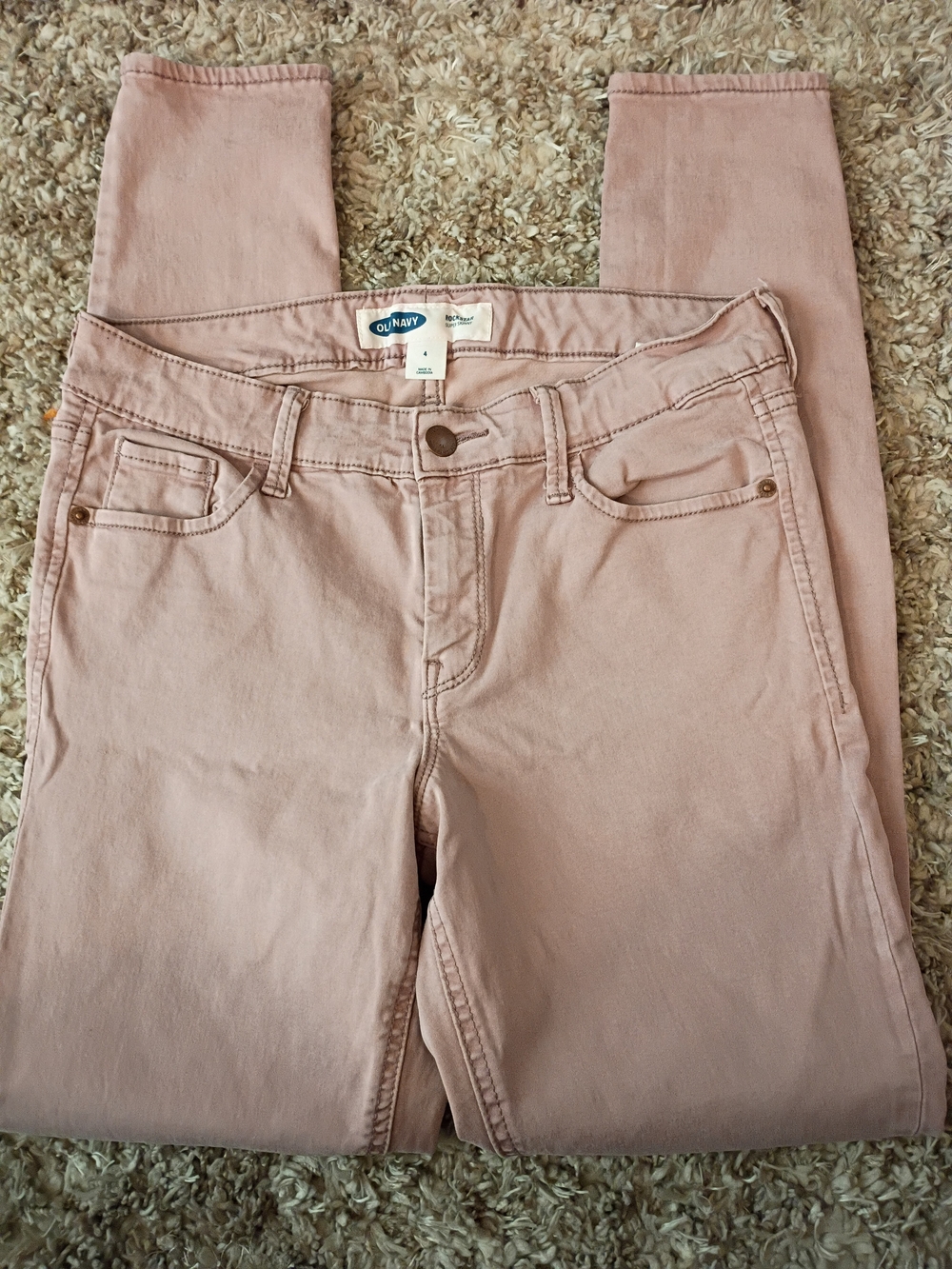 Old Navy Women's Blush Pink Skinny Jeans Size 4